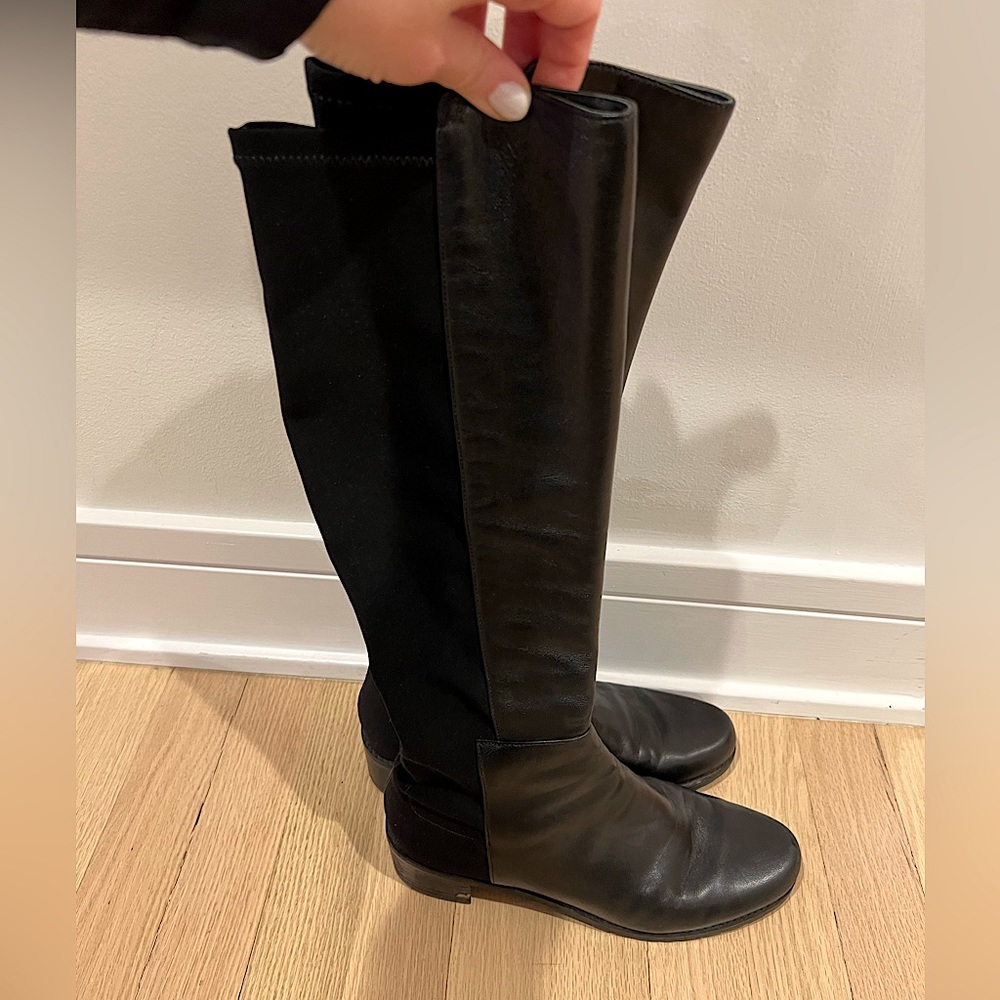 Stuart Weitzman Black leather boots 6